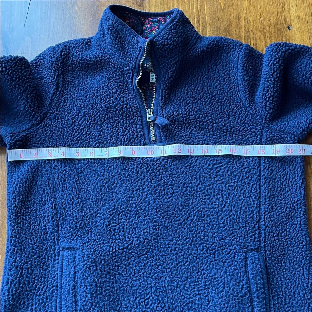 Joules Navy Blue 1/4 Zip Fleece Pullover Sz 8 - Picture 11 of 16
